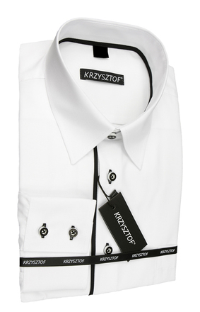 KRZYSZTOF koszula biała XL 43-44 170/176 dł. SLIM WZ38M