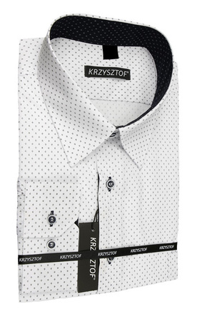 KRZYSZTOF koszula biała XL 43-44 170/176 dł. SLIM WZ265M
