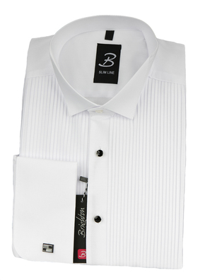 Brighton koszula biała na spinki 45 182/188 KB004_45K