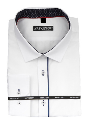 KRZYSZTOF koszula biała 46 164/170 dł. WZ308K