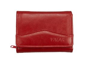 VALAR czerwony portfel damski - skóra naturalna. PORTD_5K