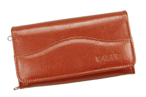 VALAR brązowy portfel damski - skóra naturalna. PORTD_11K