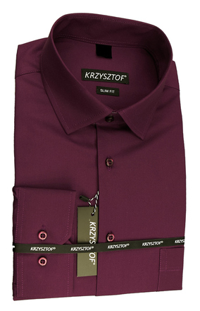KRZYSZTOF koszula purple M 39-40 176/182 dł. Slim WX31M