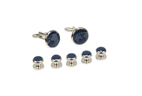 Spinki - guziki granatowe do koszuli smokingowej SHF7SGRA_5g