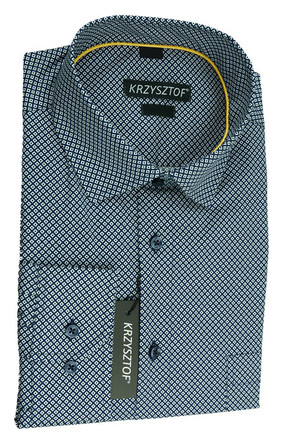 KRZYSZTOF koszula niebieska 45 176/182 dł. klasyczna WX53K