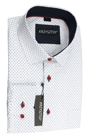 KRZYSZTOF koszula biała 46 176/182 dł. WZ331K