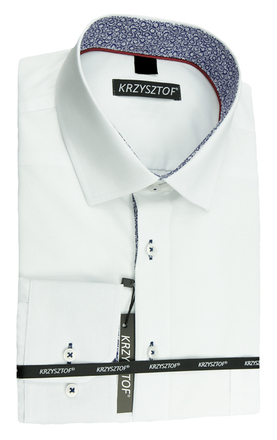 KRZYSZTOF koszula biała 48 188/194 dł. WZ353K