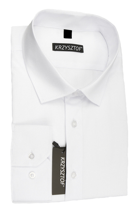 KRZYSZTOF koszula biała M 170/176 dł. Slim WZ313M