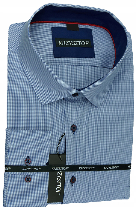 KRZYSZTOF koszula niebieska 47 182/188 dł. WX86K_182