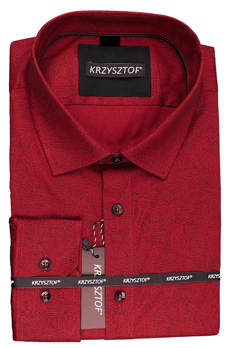 KRZYSZTOF koszula bordowa XL 43-44 182/188 dł. WL91K