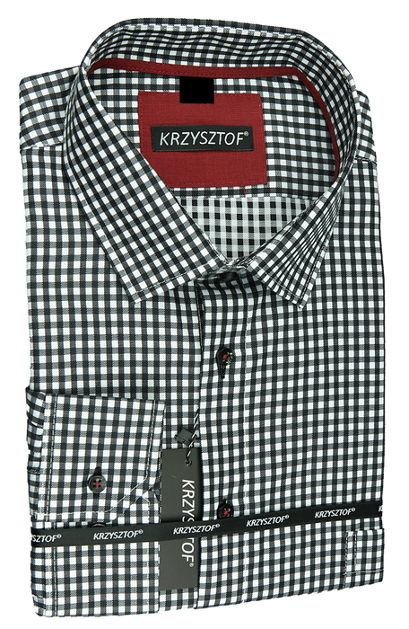 KRZYSZTOF koszula w kratkę 48 176/182 dł. WX89K