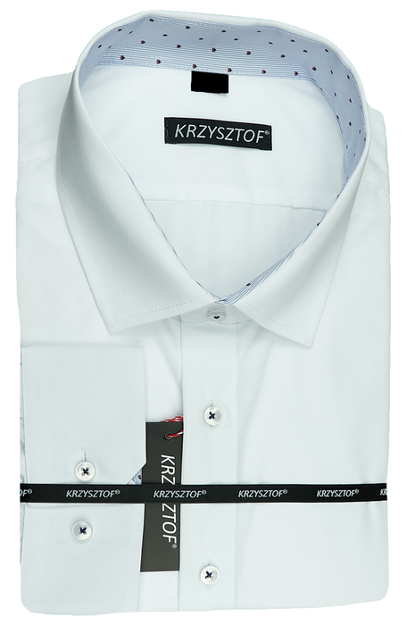 KRZYSZTOF koszula biała 48 182/188 dł. WZ0512K