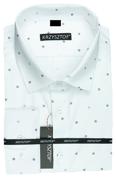 KRZYSZTOF koszula biała M 39-40 176/182 dł. WZ527K