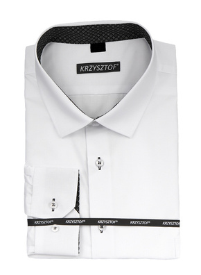 KRZYSZTOF koszula biała 48 164/170 dł. WZ309K