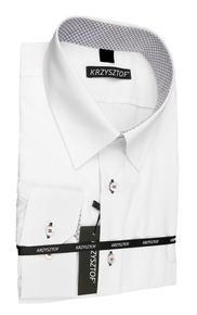 KRZYSZTOF koszula biała XXL 45-46 176/182 dł. SLIM WZ264M