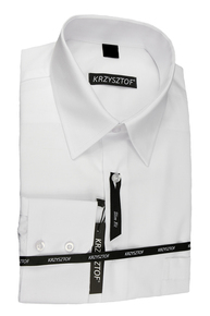 KRZYSZTOF koszula biała XL 43-44 170/176 dł. SLIM WZ800S_170m