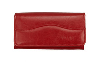 VALAR czerwony portfel damski - skóra naturalna. PORTD_2K