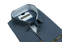 KRZYSZTOF koszula granatowa L 41-42 176/182 kr. Slim WZ324M