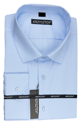 KRZYSZTOF koszula niebieska 46 176/182 dł. WZ419K