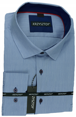 KRZYSZTOF koszula niebieska 46 182/188 dł. WX86K_182