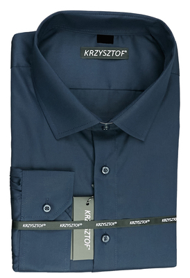 KRZYSZTOF koszula granatowa 48 176/182 dł. WZ435K