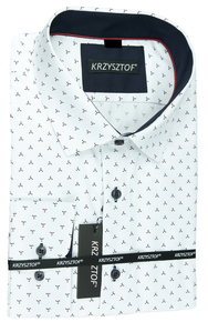 KRZYSZTOF koszula biała 48 182/188 dł. WZ443K