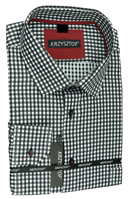KRZYSZTOF koszula w kratkę 48 164/170 dł. WX89K
