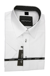 KRZYSZTOF koszula biała 48 176/182 kr. WZ267M_slim