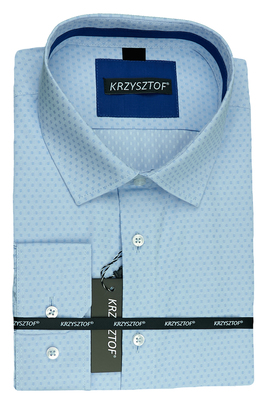 KRZYSZTOF koszula niebieska 46 182/188 dł. WX107K_46_182