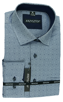 KRZYSZTOF koszula M 39-40 176/182 dł. WZ455M slim