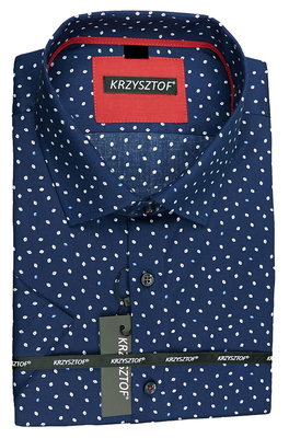 KRZYSZTOF koszula granatowa 46 176/182 kr. WX119K_46_176