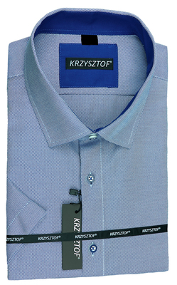 KRZYSZTOF koszula niebieska L 41-42 176/182 kr. WZ488K