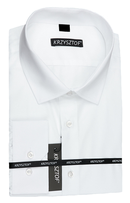 KRZYSZTOF koszula biała L 41-42 170/176 dł. WZ494K_170
