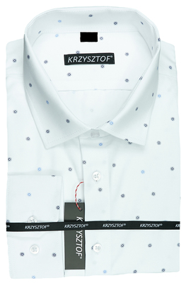 KRZYSZTOF koszula biała XL 43-44 170/176 dł. WZ527K