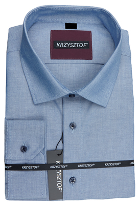 KRZYSZTOF koszula niebieska 46 176/182 dł. WX134K
