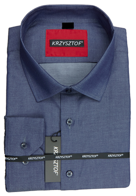 KRZYSZTOF koszula niebieska XL 43-44 176/182 dł. WX132K