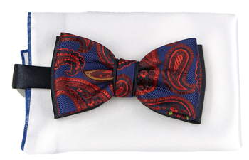 Mucha granatowo-czerwo-bordowa KRZYSZTOF mpKR25K