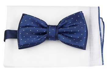 Mucha niebieska w białe kropki KRZYSZTOF mpKR32K