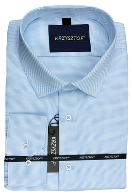 KRZYSZTOF koszula niebieska L 41-42 170/176 dł. WZ530K