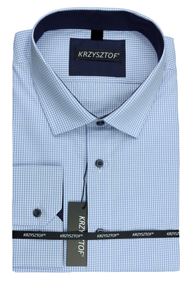 KRZYSZTOF koszula niebieska L 41-42 170/176 dł. WX135K
