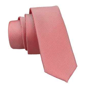 Czerwony z białym krawat KRZYSZTOF  5cm KKRZ14K